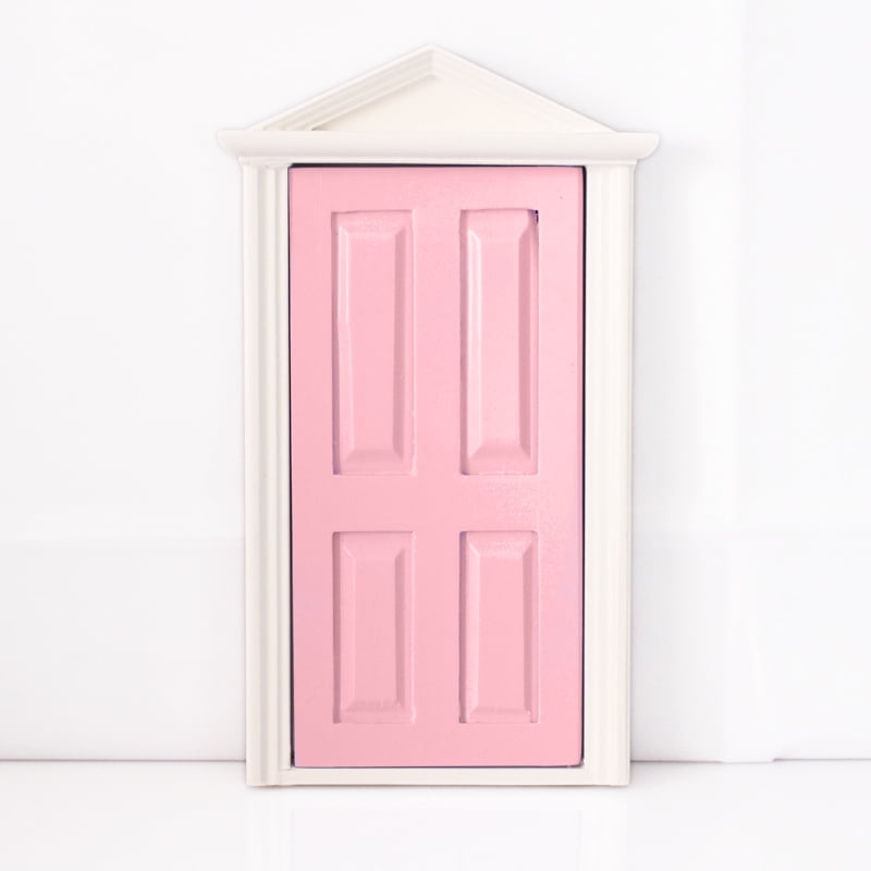 1:12 Scale Pink Wooden Fairy   Door Dollhouse Miniature Accs 