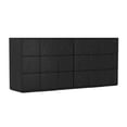 thumbnail image 6 of Clive Mid-Century Modern 72" Dresser in Black and Gold (6-Drawer), 6 of 7