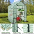 thumbnail image 4 of Invernadero Portátil Costway para Plantas con Puerta Enrollable y 2 Ventanas Verde 142 x 142 x 195 cm, 4 of 9