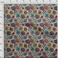 thumbnail image 4 of oneOone Cotton Poplin Orange Fabric Floral Sewing Material Print Fabric By The Yard 42 Inch Wide-7S, 4 of 6