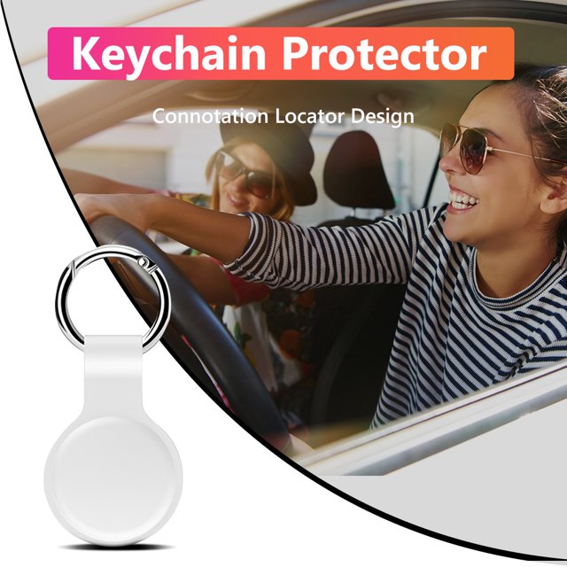 Funda protectora de silicona para Apple Airtags Locator Cover Case (Blanco)
