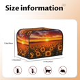 thumbnail image 4 of KLL Sunset Golden Sunflower Field Print 2 Slice Toaster Dust Covers Kitchen Small Appliance Cover with 2 Pockets,Can hold Jam Spreader Knife & Toaster Tongs (11.4 x 7.9 x 7.5), 4 of 6