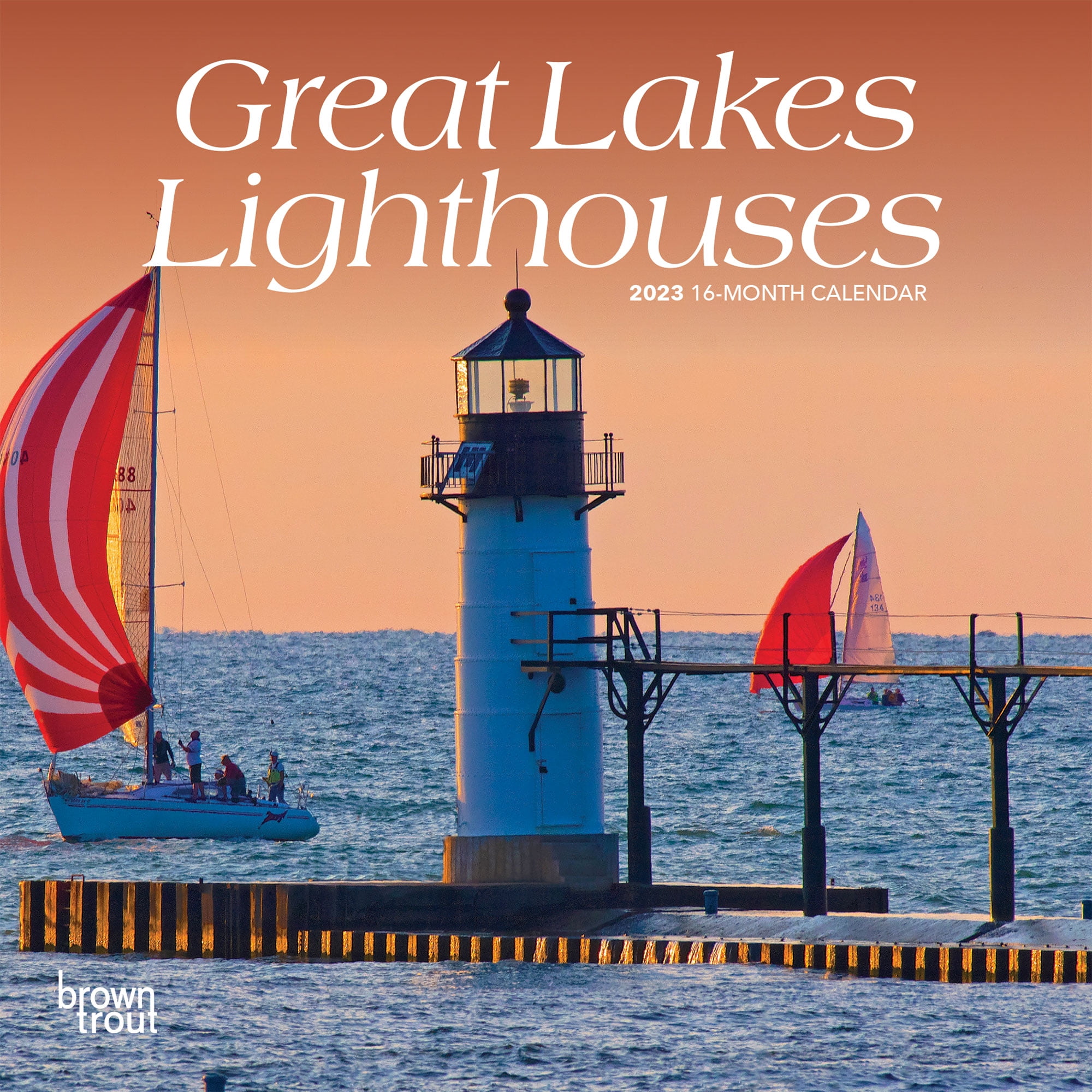 Great Lakes Lighthouses | 2023 7x14' (Hanging) Wall Calendar | BrownTrout