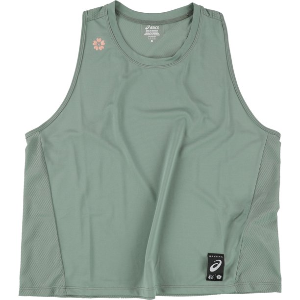 ASICS Womens Sakura Tank Top, green, M