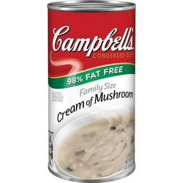 Campbell's Condensed 98% Fat Free Cream of Mushroom Soup 22.6oz (Pack of 16)