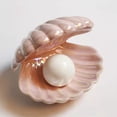 thumbnail image 3 of Ocean Beauty Theme Decorative Shell Pearl Lamp With Ambient Light Effects, High Quality Ceramic For Bedside Home Decor And Portable LED Light Usage, 3 of 6