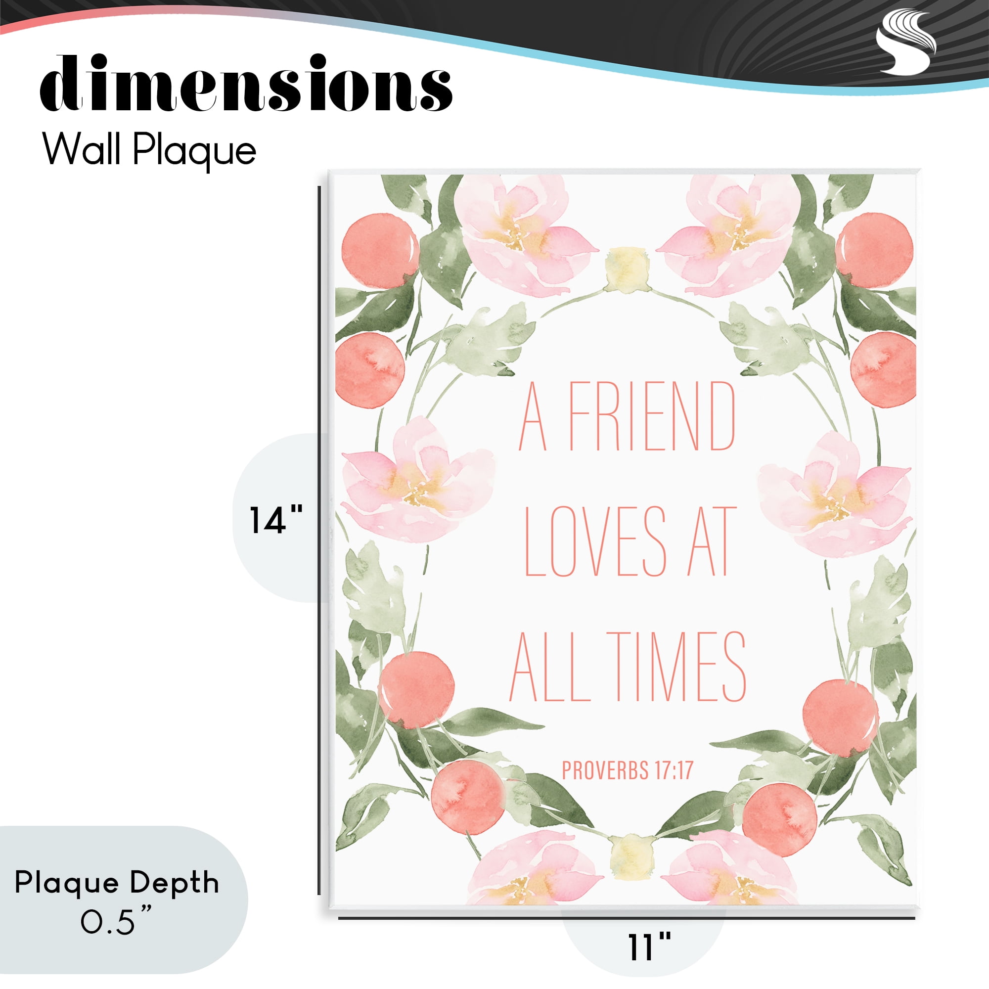 Stupell Industries A Friend Loves At All Times Wall Plaque Art, design by Lucille Price