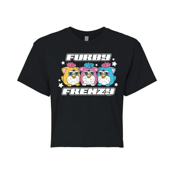 Furby - Furby Frenzy - Junior's Cropped Tee