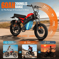 thumbnail image 7 of FREESKY 48V 60AH 200 Miles Long Range Dual Motor Electric Bike for Adult, 20" Fat Tires Full Suspension AWD All Terrain Ebike, 7 of 7