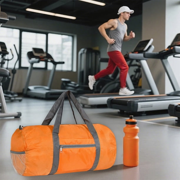 Bolsa de lona plegable | Bolsa de gimnasio portátil para hombre y mujer | Bolsa ligera de viaje y deportiva con bolsillo interior | 50 x 24 cm | 1 bolsa