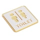 thumbnail image 5 of Letrero cuadrado de 12cm para baño, placa acrílica para baño, accesorios de arte de pared para oficina de negocios, restaurante, fácil de instalar Estilo A, 5 of 8