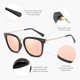 thumbnail image 4 of Cyxus Lentes de Sol Polarizadas Gafas para Mujeres 100% Bloquear UV Anteojos Anti Deslumbramiento Antireflejante 1913N01 Cyxus Style, 4 of 5