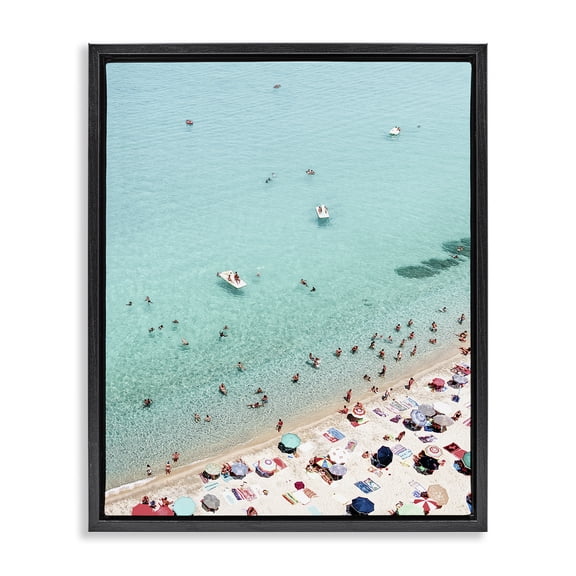 Stupell Industries Coastal Black Floating Frame Canvas Art, 17 x 21, by Sisi and Seb