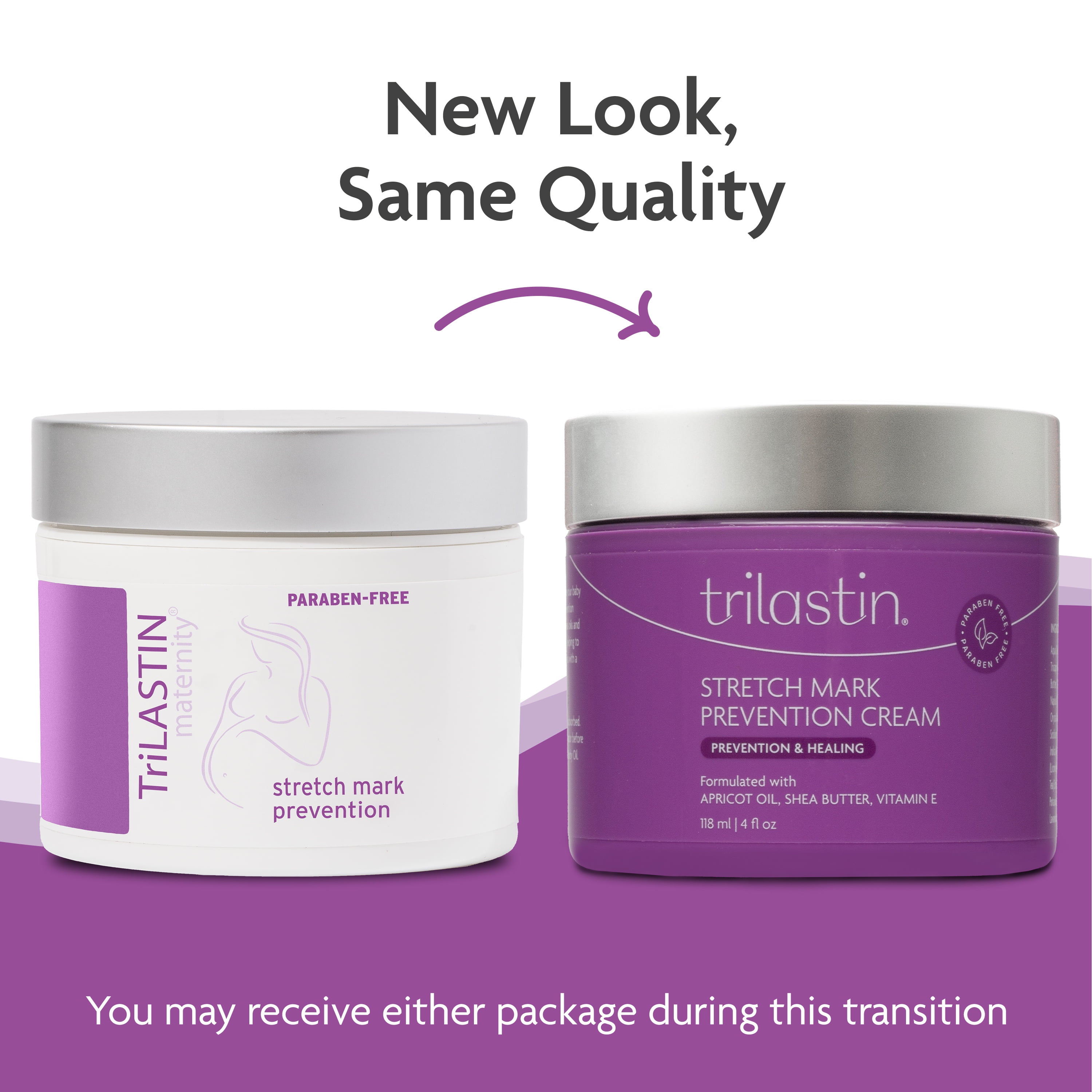 TriLASTIN Maternity Stretch Mark Cream, 4 oz (2 Pack), Pregnancy & Postpartum Belly Lotion