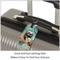 thumbnail image 3 of Square 2Pack PU Leather Sloth Cruise Luggage Tag with Privacy Cover and Name ID Tag for Travel Handbags Backpacks Luggage Tags, 3 of 6