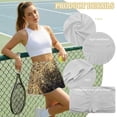thumbnail image 6 of Yuyamidu Yellow Bling Print Womens Golf Skorts Skirts Tummy Control High Waisted Skirt with Pockets Lightweight Tennis Skorts Dress Size L, 6 of 7