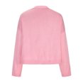 thumbnail image 5 of DeHolifer Cardigan for Women Cropped Long Sleeve V Neck Button Knit Sweater Cardigan Loose Casual Fashion Coat Pink L, 5 of 6