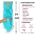 thumbnail image 3 of 7Pcs 16 Clips 24 Inch Hair Pieces for Women,160g Ponytail Extension Clip in Ponytail Hair Extensions, 3 of 6