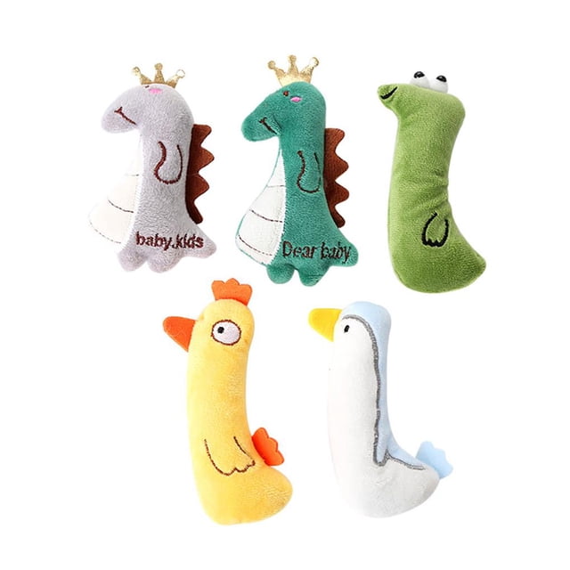 Juguetes De Hierba Gatera Para Gatos, 5 Uds., Juguete Para Masticar Para La Dentición, Resistente A Mordeduras, Juguetes Interactivos De Hierba Gatera, Almohada Para Gatos, Juguete De Dibujos Moyic PT001162-00