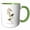 Green/White, variant on 3drose, Ruby-crowned Kinglet by John James Audubon, 11oz Two-tone Red Mug