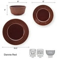 thumbnail image 3 of Pfaltzgraff Dannie 12 Piece Stoneware Dinnerware Set Red, 3 of 5