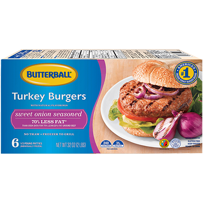 Butterball® Everyday Sweet Onion Seasoned Turkey Burgers