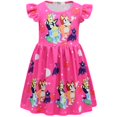 thumbnail image 5 of 4-8Years Kids Girls Bluey Dog Cartoon Bluey Friends Print Costume Dress Pleated Skirt Princess Cosplay Fancy Dress Party Gifts, 5 of 5