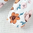 thumbnail image 3 of HWJAD Hello I'M New Here Newborn Outfit Baby Girl Going Home Outfit Ruffle Romper Top Floral Pants Set Cute Fall Winter Clothes, 3 of 10