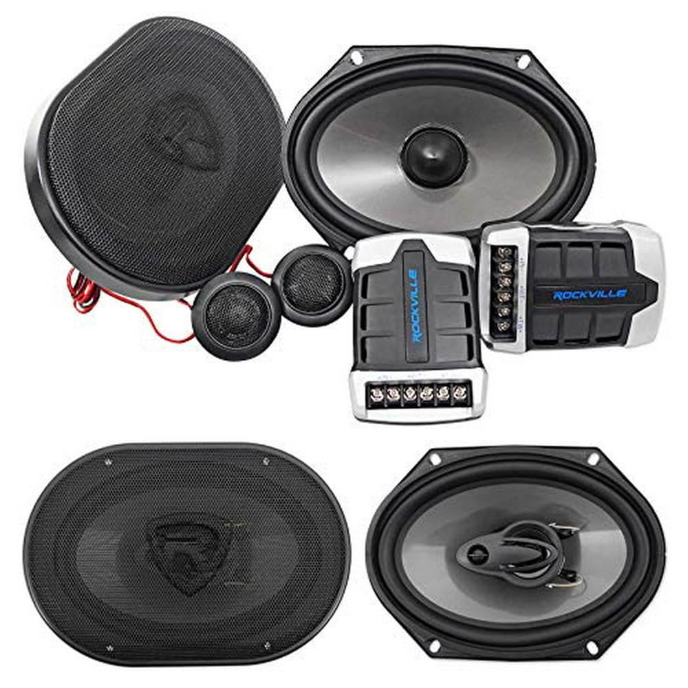 Rockville Pair Rockville Rv68.2C 6X8 / 5X7" Component Speakers+6X8" Coaxial 3Way Speakers