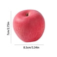 thumbnail image 3 of Pommes Artificielles Rouges Faux Fruits Accessoires Pommes en Mousse Réalistes pour Décoration de Maison Cuisine Mariage Fête Centres de Table 3.3X3.3X2.8 Pouces Rouge, 3 of 6