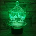 thumbnail image 2 of Lámpara de mesa con luz nocturna Carousel 3D LED para dormitorio infantil, 2 of 2