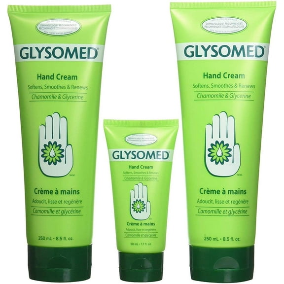 Glysomed Hand Cream Combo 3 Pack (2 X Large Tube 250ml/8.5 Fl Oz   1 X Purse Size 50ml/1.7 Fl Oz)