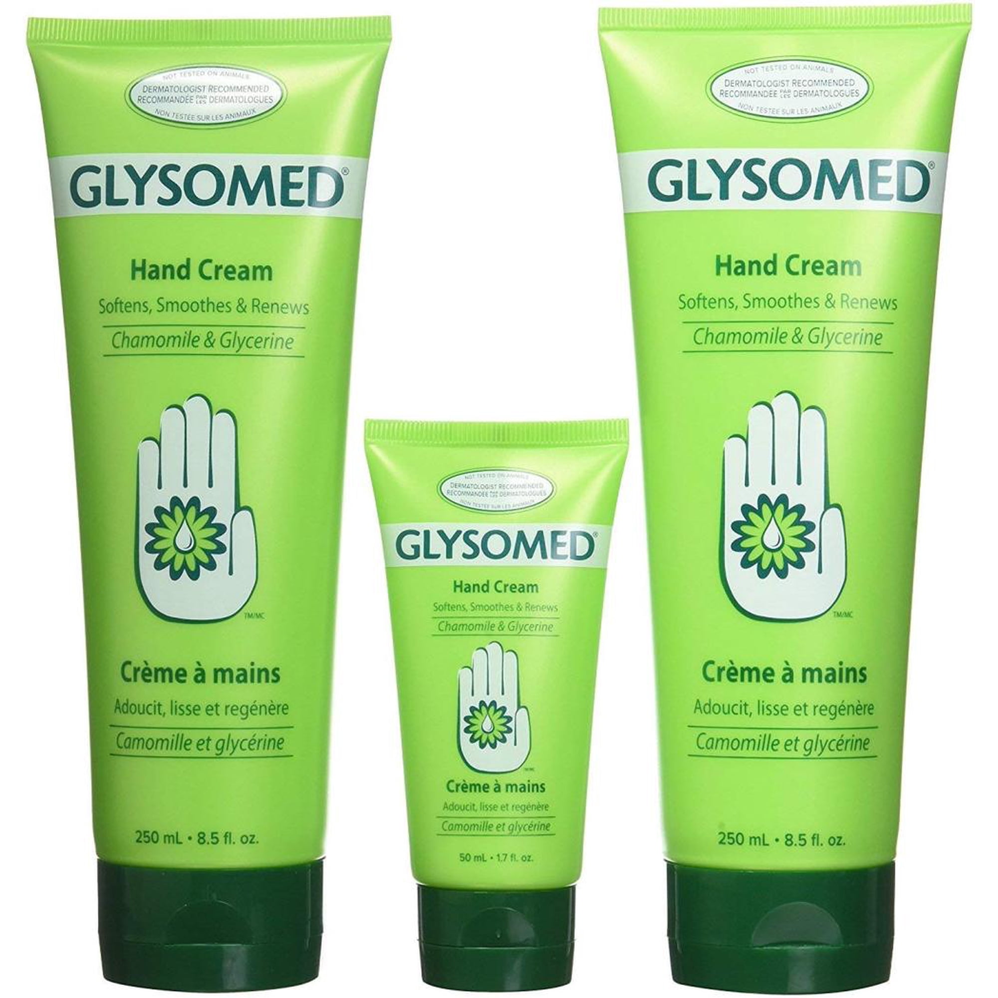 Glysomed Hand Cream Combo 3 Pack (2 X Large Tube 250ml/8.5 Fl Oz + 1 X Purse Size 50ml/1.7 Fl Oz)