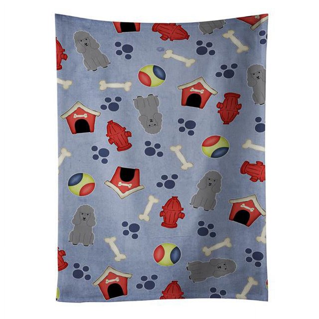 Carolines Treasures BB2681KTWL Dog House Collection Poodle Silver Kitchen Towel