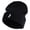 Black, variant on African Grey Parrot Embroidered Big Size Acrylic Long Beanies - Grey XL-3XL