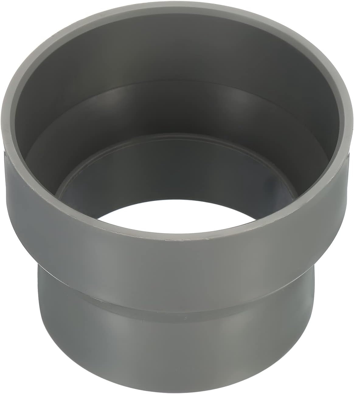 MKEUDQ-4.3" to 3.5" Duct Reducer Connector, Heating Cooling Ventilation Tube Fire-Resistant Increaser Adapter Pipe Fitting for Vent System, Grey