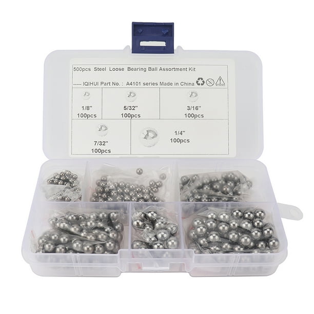 Scienceny Bolas de rodamiento sueltas para coche 500x con caja de almacenamiento, rodamientos altos para rueda de coche, bola lisa de grado 3/16 7/32 1/4 Accesorios para motos Scienceny VI015718-00B