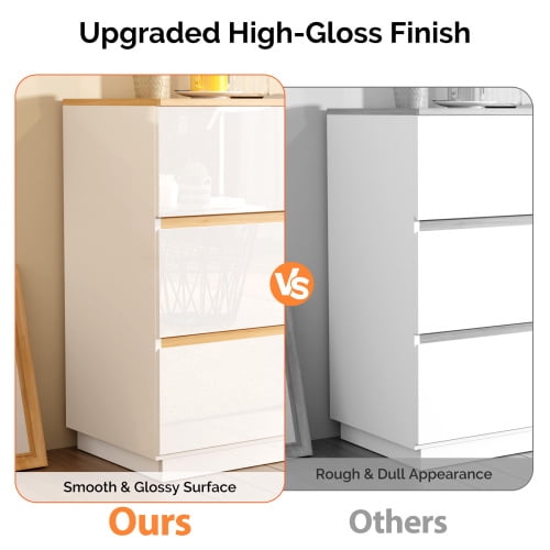 Ktaxon 6 Drawer Double Dresser Wood Dresser Organizer Storage Cabinet Chest Of Drawers, White