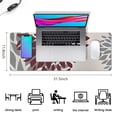 thumbnail image 5 of Long Mouse Pads for Desk,Red and Gray Floral Pattern Desk Mats on Top Of Desks, Desk Mouse Pad Extra Large with 3mm Non-Slip Base and Stitched Edge for Gaming,Office,Work,Home 31.5"x11.8", 5 of 6