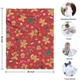 thumbnail image 4 of Red Christmas Gingerbread Man Pattern Blanket,Comfortable Soft Flannel Throw Blanket,All Season,Warm Lightweight Blankets for Sofa Bed Couch Living Room Chair,30"x40", 4 of 4