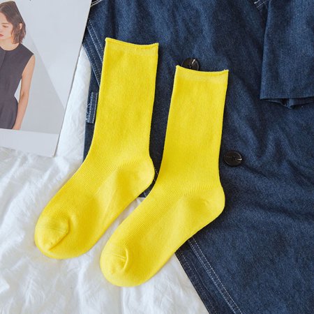 

KEVCHE Women s Solid Autumn Socks Casual Cotton Socks Warm Socks