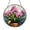 Acrylic 3.5 Inch, variant on Floral Orchid Faux Stained Glass Round Window Decor2001