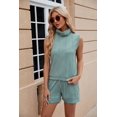 thumbnail image 2 of EASYBRAUS Women Summer Sleeveless Shorts Set Casual Drawstring Pocket Outfit Two Piece Set, 2 of 9