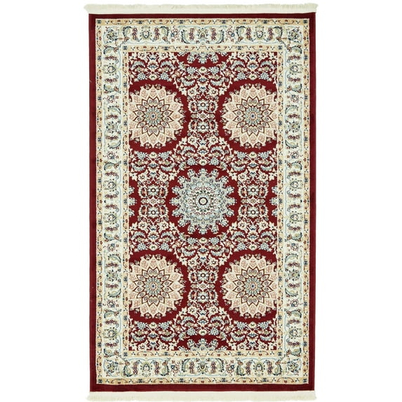 Unique Loom Brighton Narenj Vintage Floral Area Rug or Runner