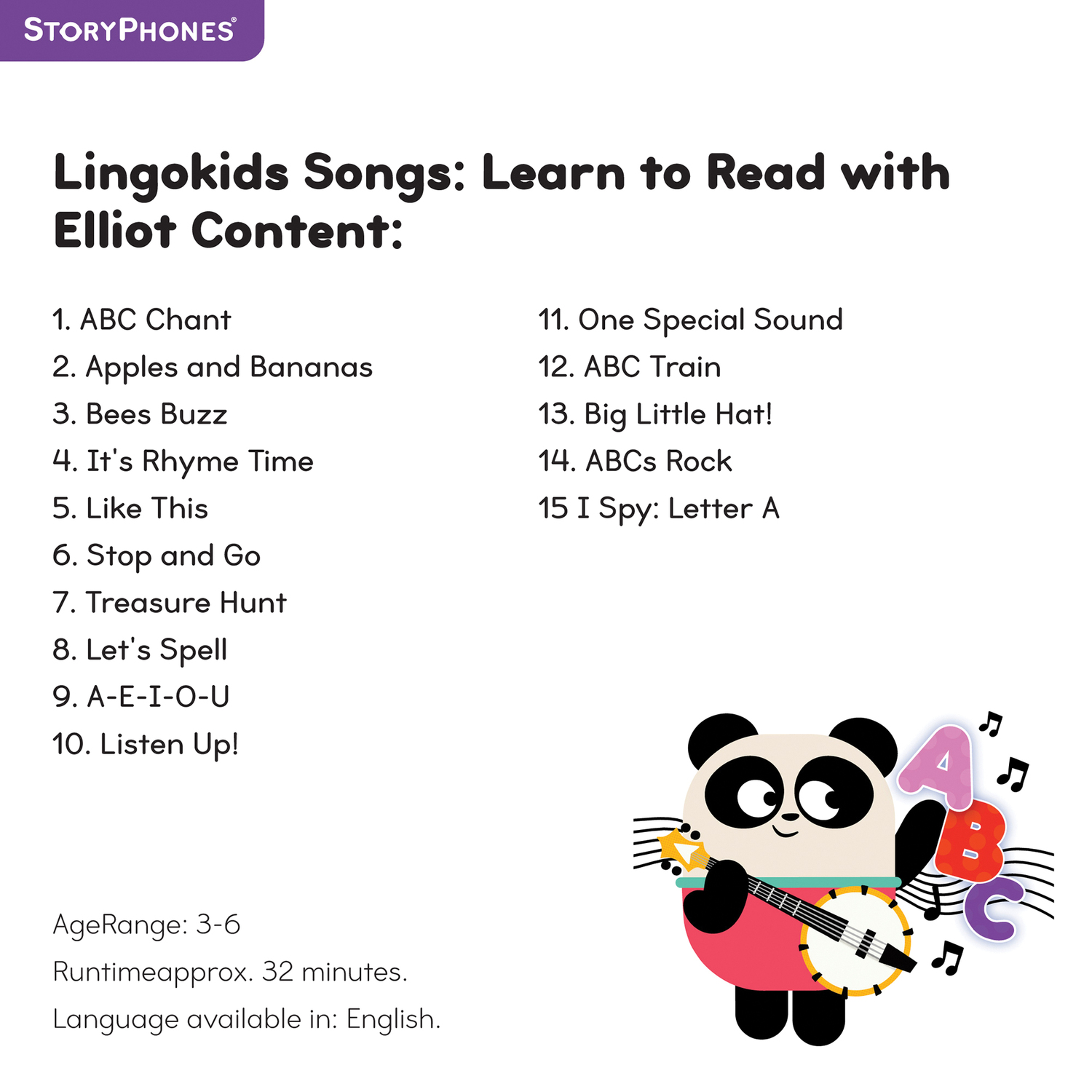 ONANOFF StoryShield Screen-Free Audio Storytelling Disk for StoryPhones (Learn To Read With Elliot), STSH-LINGOKIDS-ELLIOT
