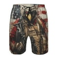 thumbnail image 3 of Balery Bald Eagle Soldier Traje de Baño Estilo Hawaiano para Hombre, Shorts de Secado Rápido con Bolsillos-3X-Large, 3 of 6