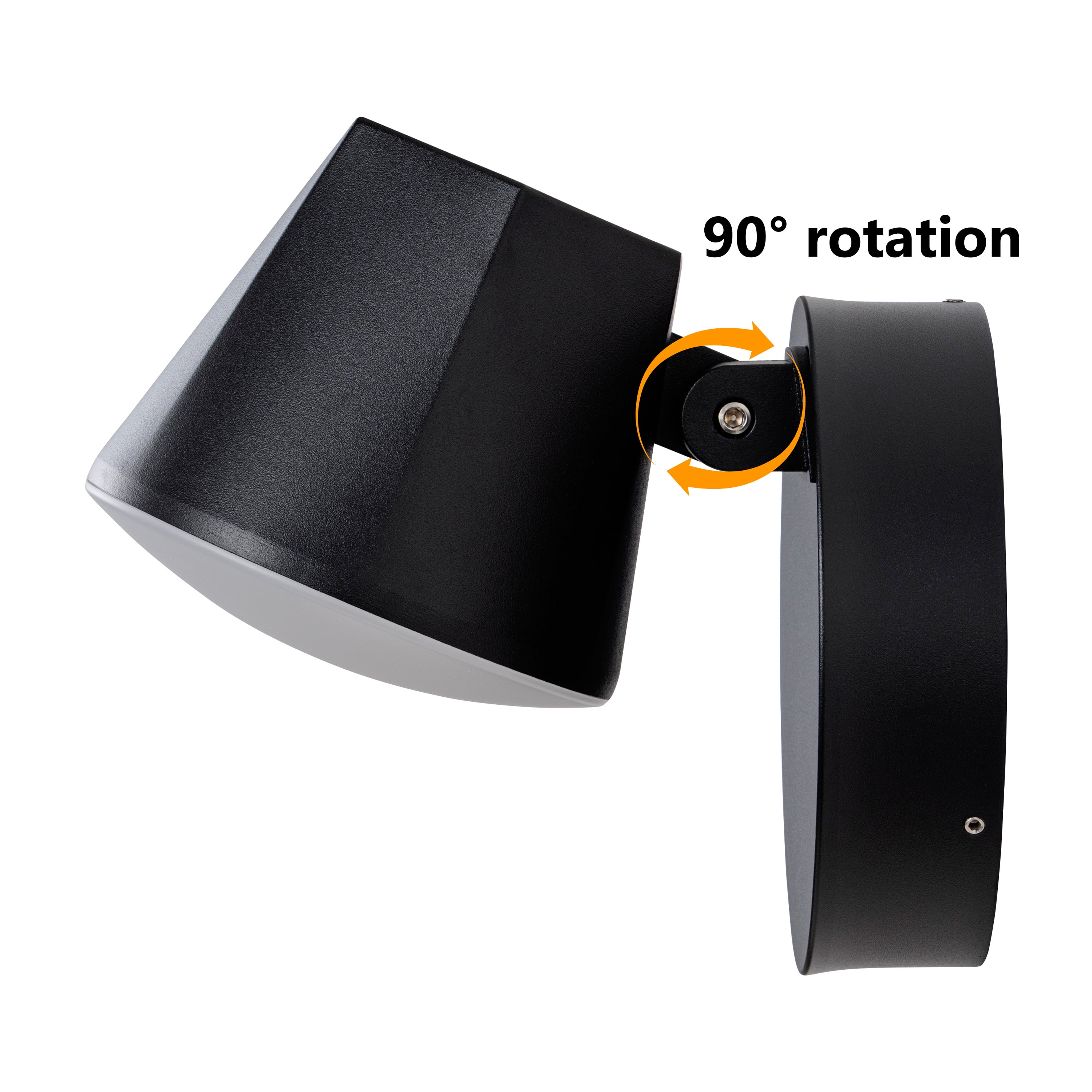 C Cattleya Modern Black Aluminum LED Outdoor Indoor Wall Light with Adjustable Head