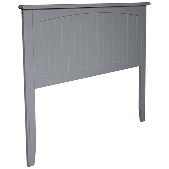 Leo & Lacey Contemporary Full Wood Panel Headboard in Grey Finish