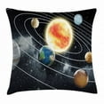 thumbnail image 1 of Outer Space Throw Pillow Cushion Cover, Solar System with Eight Planets Universe Elements Sun Earth Mars and Uranus, Decorative Square Accent Pillow Case, 18" X 18", Multicolor, by Ambesonne, 1 of 2