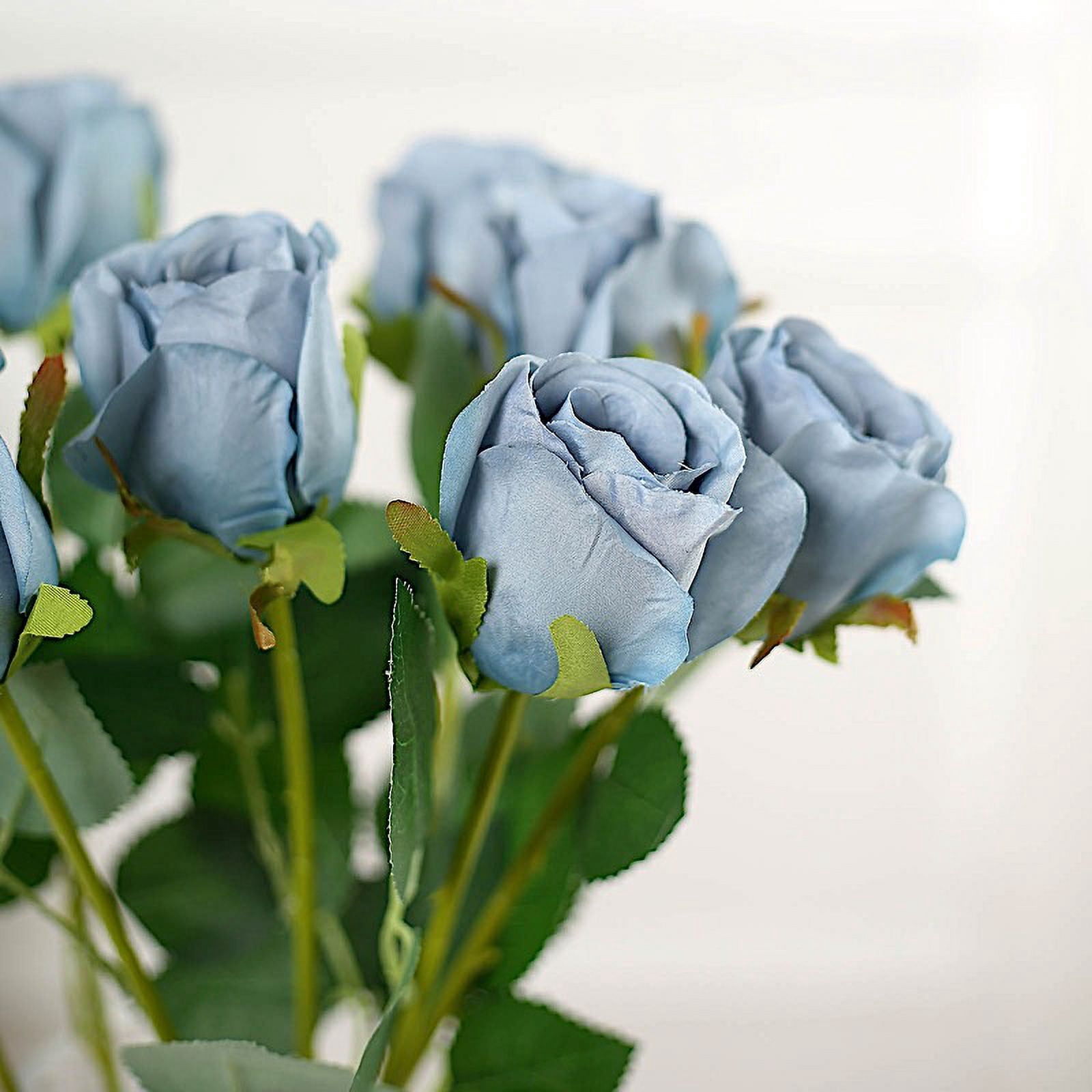 BalsaCircle Dusty Blue 24 Stems 31" Long Silk Roses Artificial Flowers Wedding Party Events Decorations Supplies
